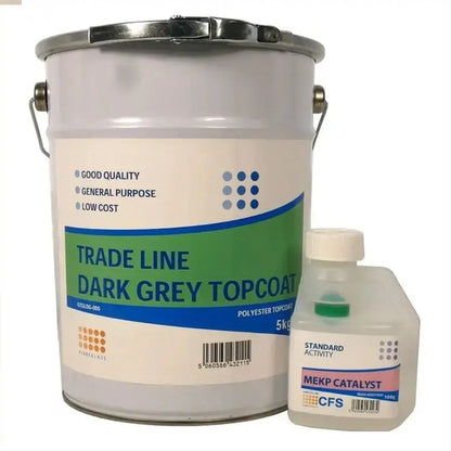 GRP/Fibreglass  Roofing Topcoat Dark Grey  Free catalyst  (all prices inc Vat ) Apex Fibreglass Roofing Supplies Ltd