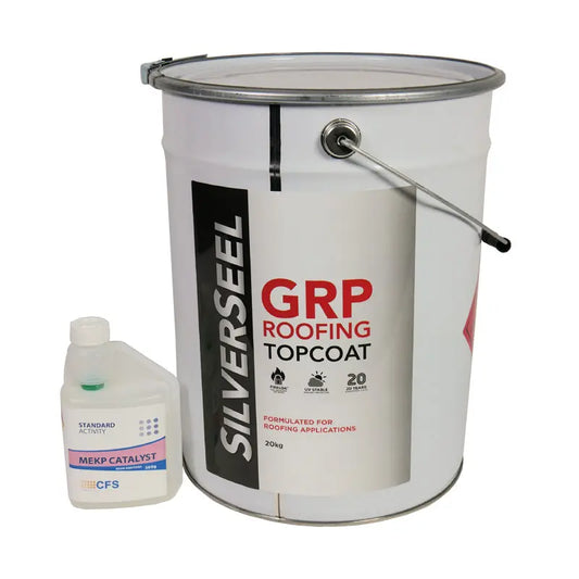 Silverseel Fire retardant Topcoat (Free Catalyst )FREE SHIPPING Apex Fibreglass Roofing Supplies