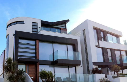 A roof lantern and neat perimeter illustrate how GRP can fit a contemporary extension. 