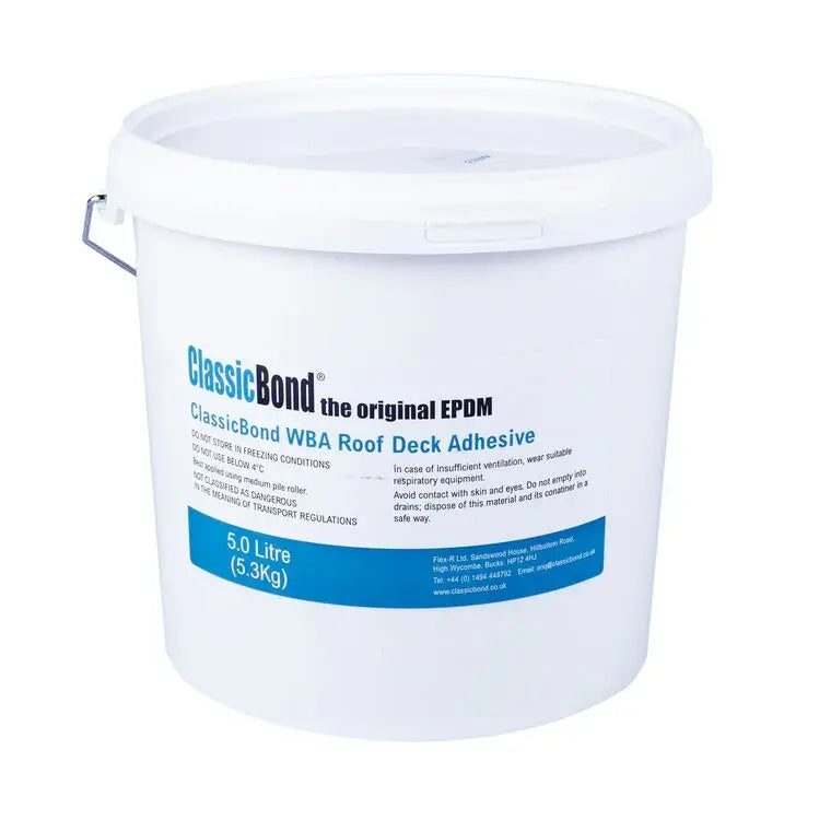 This Very Strong low odour water based acrylic adhesive is specifically designed for use with ClassicBond EPDM roofing membrane to a range of deck surfaces. This product is designed to be applied with a medium roller direct to the timber flat roof surface.