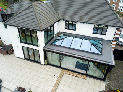 Wendland Roof Lantern showcasing custom size, easy installation, energy-efficient features, and self-cleaning glass, perfect for enhancing natural light in homes.