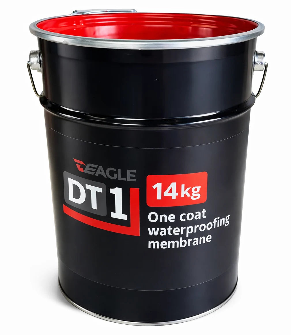 EAGLE DT1 One Coat Waterproofing Membrane 14kg – UV-Resistant Hybrid Polyurethane product tin