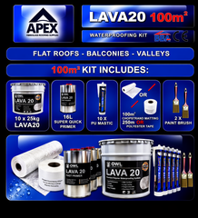 Apex Owl LAVA 20 Waterproofing Repair Kit 2m²/100m² Seamless Flexible UV-Resistant(Free Delivery)