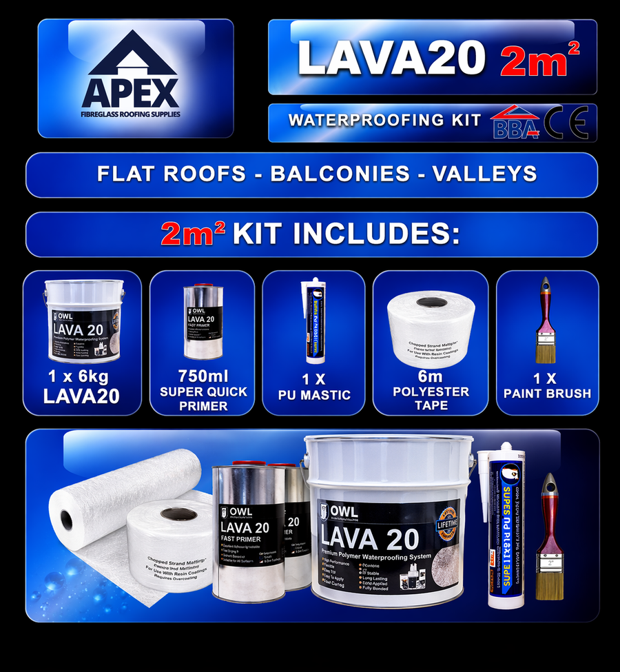Apex OWL Lava 20 liquid waterproofing repair kit