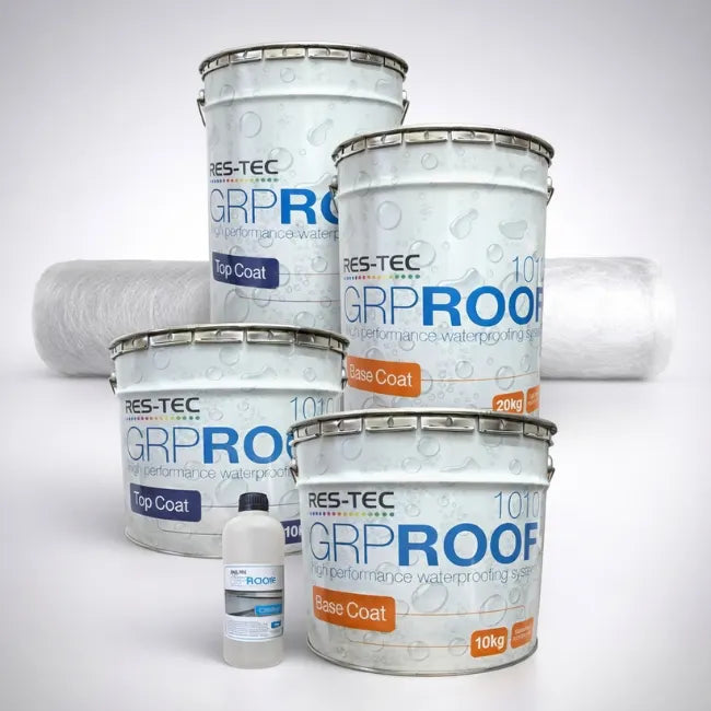 ResTec 1010 600g GRP fibreglass roofing kit for heavy duty flat roof applications