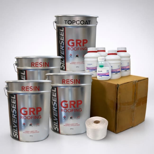 Silverseel Fire rated to BRoof(t4)  Heavy Duty  600g CSM GRP Eco-Conscious Formulation