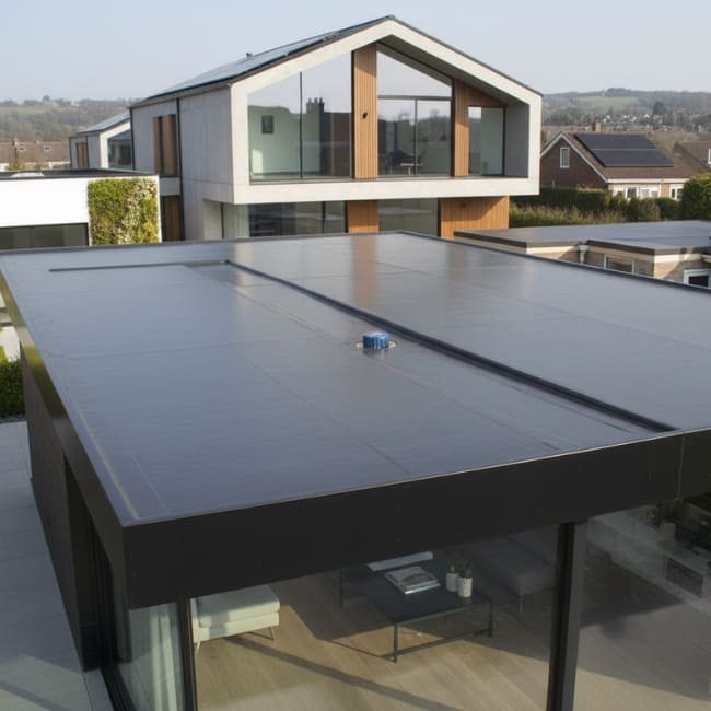 Silverseel Fire rated to BRoof(t4)  Heavy Duty  600g CSM GRP Eco-Conscious Formulation