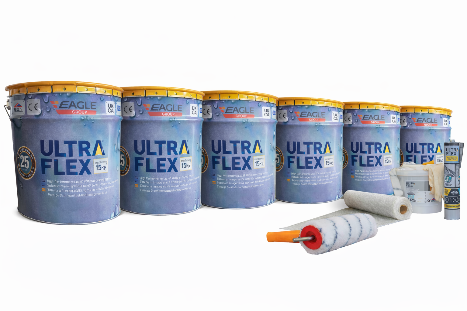 Ultra-Flex Grp kits with ultra matting reinforcement, allowing for wet on wet application in varying weather conditions.