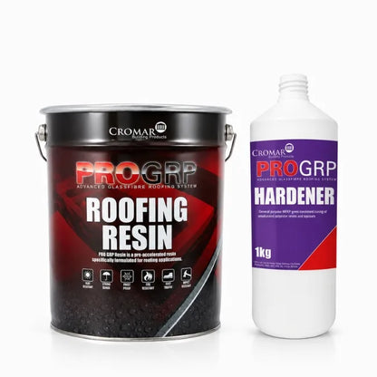 Cromar PRO GRP roofing resin with supplied catalyst for fibreglass flat roof installations