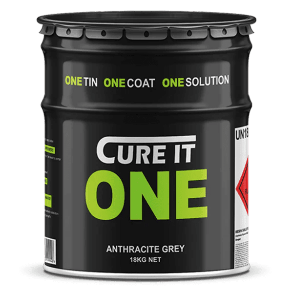 Cure It ONE GRP Roofing Resin - Anthracite Grey 18kg inc Summer catalyst - Apex