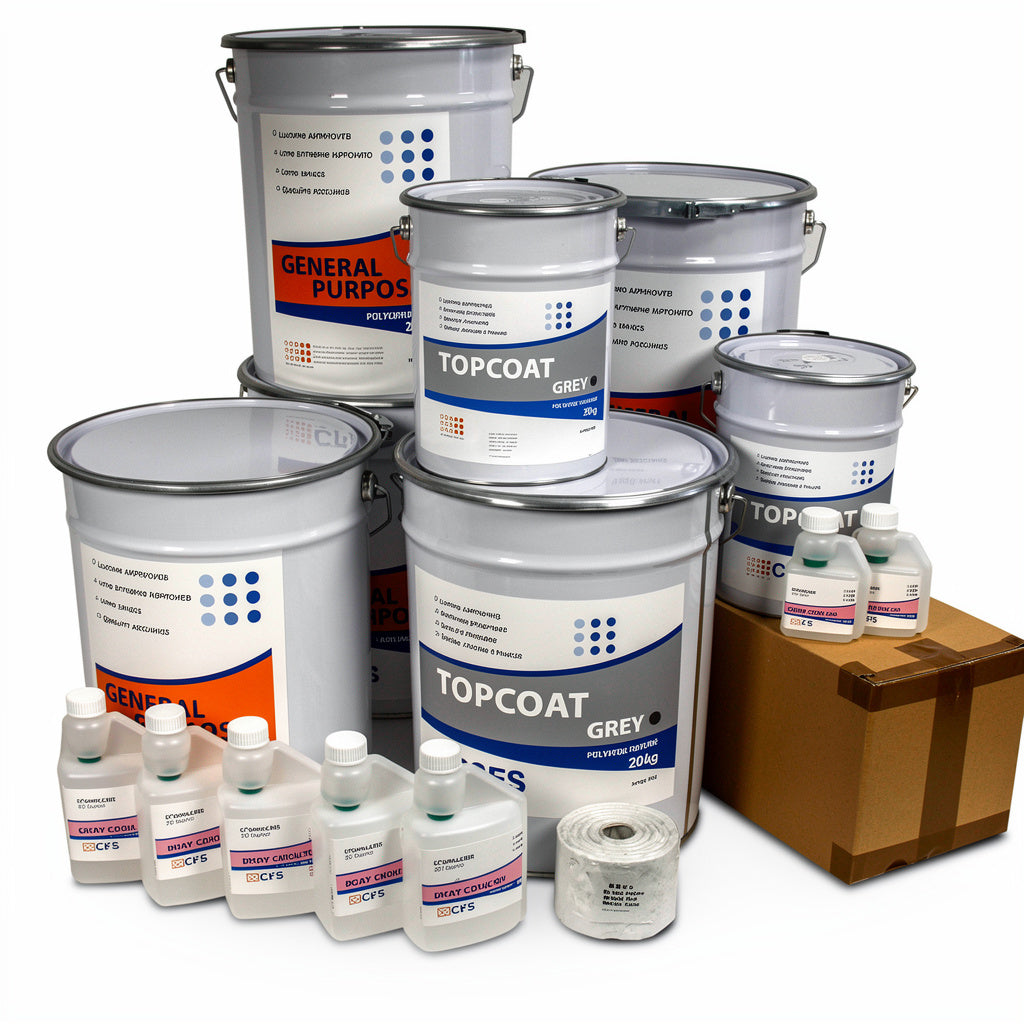 GRP Roofing Kits 600g available in Black, White, and Anthracite Topcoat, perfect for durable fibreglass roofing solutions.