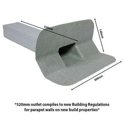 GRP Through Wall/ Parapet Outlet - Apex