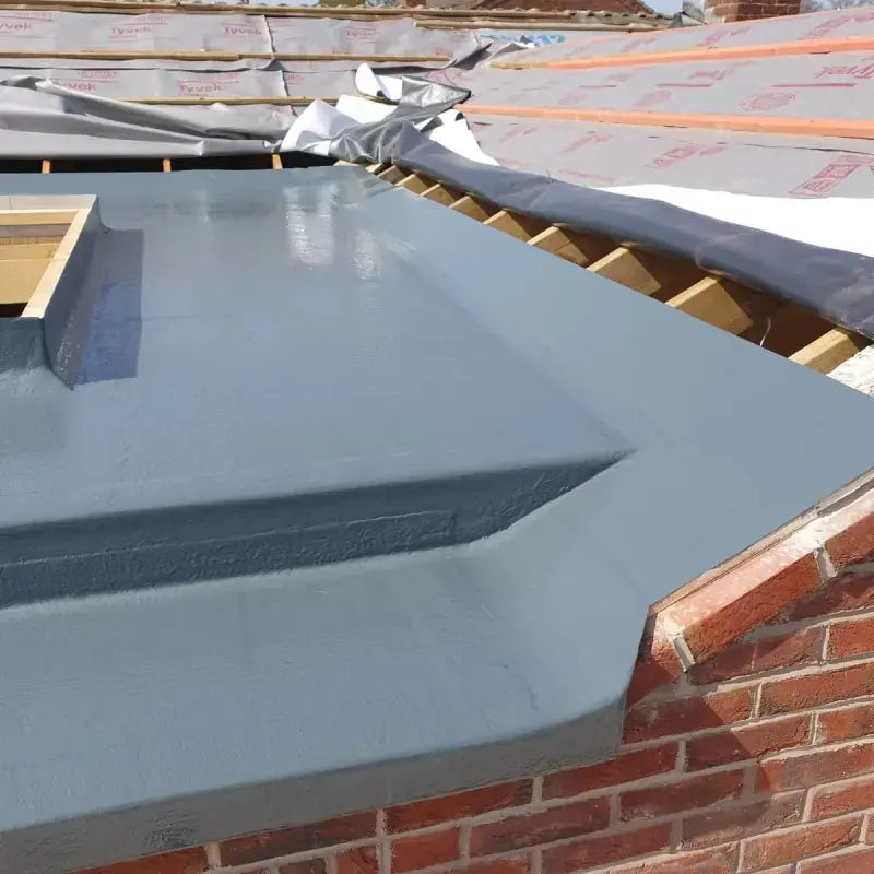 Demonstration of the Tekshield Roofing Kit's color-change curing system for easy application monitoring.