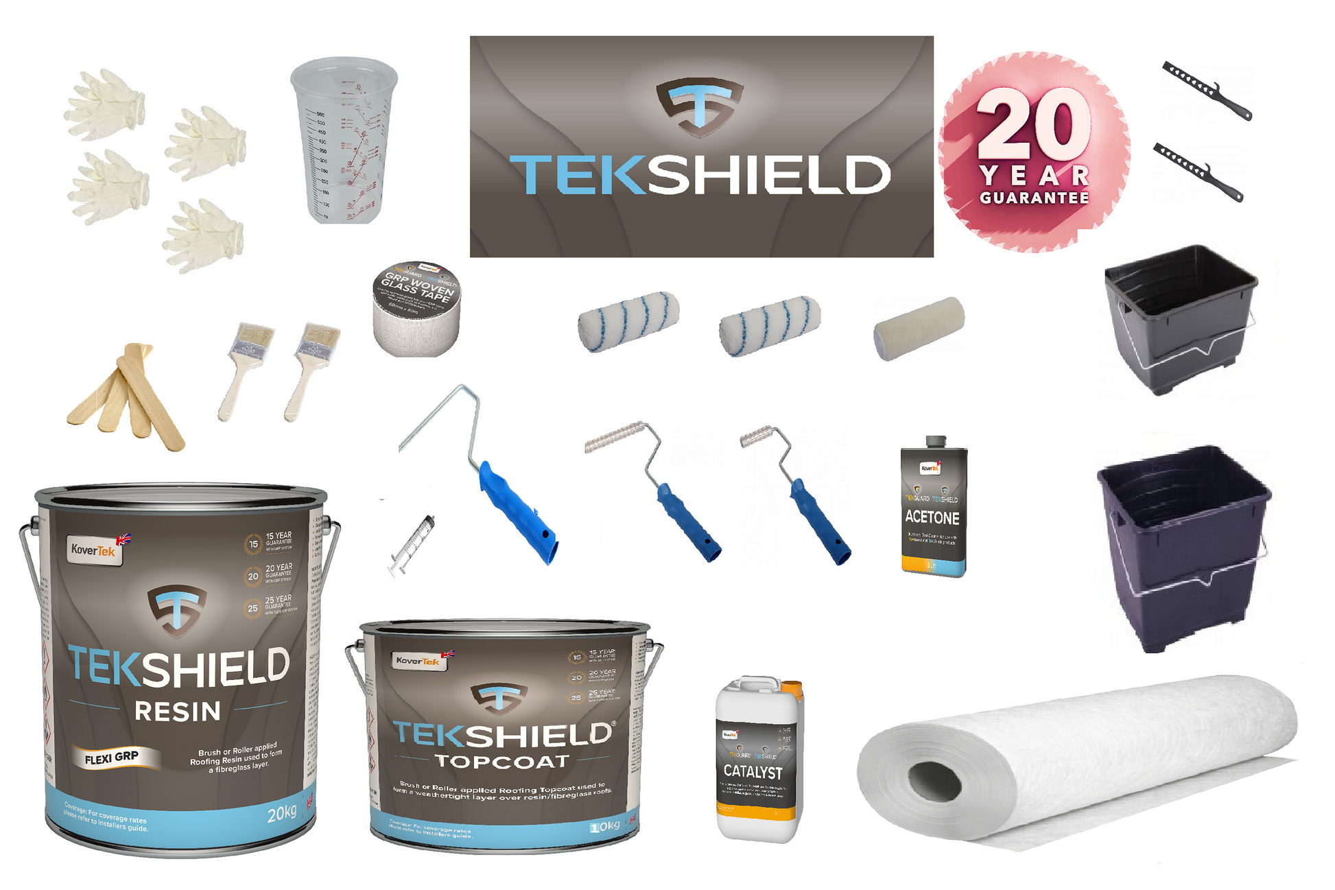 User applying the Tekshield 450g Roofing Kit, illustrating its ease of use for both professionals and DIY enthusiasts.