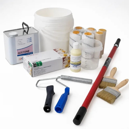 Tool Kit 3 For Large Projects GRP fibreglass roofing tool kit for professional flat roof installation