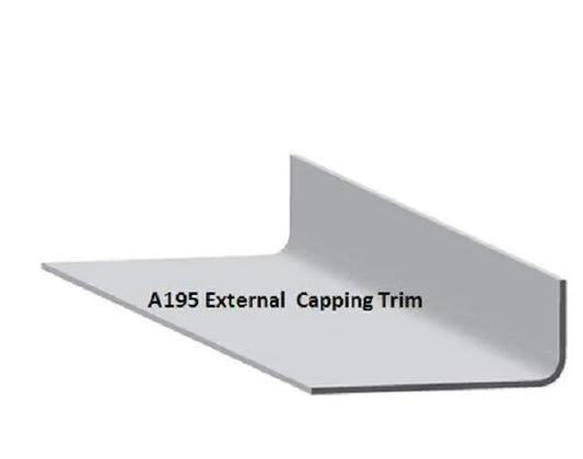 AT195 external trim - High adhesion finish on outer face for step details and cover flashings.   Dimensions:  Girth: 195mm Flange widths: 85 & 105mm