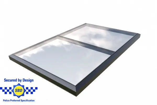 Modular linked glass rooflight (Glass Link) -                 3000 x 2000             - MDM-GL-BU300200FIX-X-FA Apex Fibre Glass Roofing Supplies