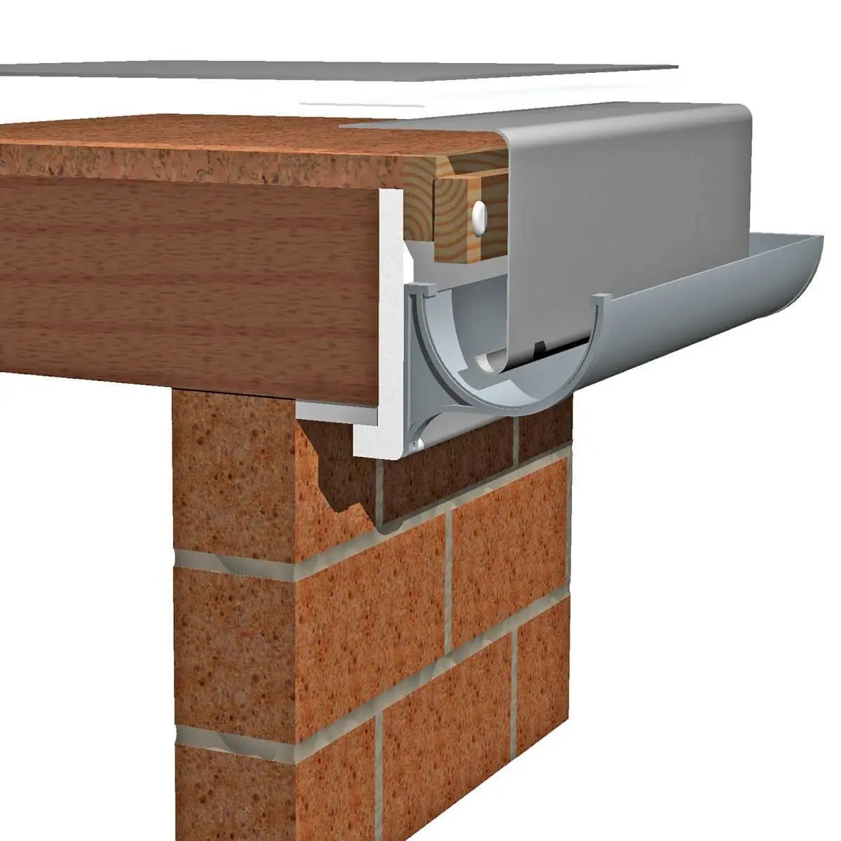 A200 Medium Drip Trim for Flat Roofing - Heavy Duty 600gsm Fibreglass, 3m Lengths - Apex