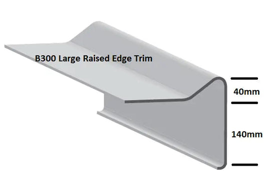 B300 Heavy Duty Raised Trim 140Mm Depth, 3M Long, Ideal For Durable Water Management - Apex