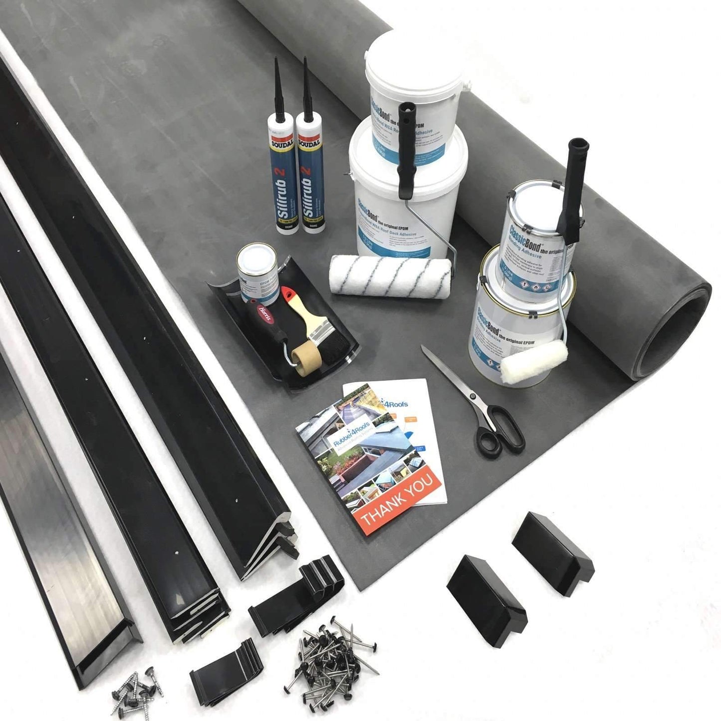 Classic Bond EPDM Flat Roof Kits(Free Delivery) 2 to 5 days delivery - Apex