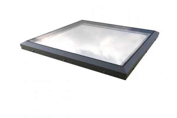 Flat glass rooflight (Glass Trade) -                 900 x 900             - MDM-FP-BU090090FIX-X-FA Apex Fibre Glass Roofing Supplies