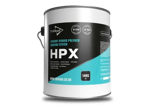 HPX Hybrid Polymer Roofing System  https://apexfibreglassroofingsupplies.co.uk/products/hpx-hybrid-polymer-roofing-system  TriRoof HPX is the ultimate Roofing Overlay System. This system has been designed to work in all four seasons. From colder temperatures to increased heat, TriRoof HPX will apply effortlessly. TriRoof HPX can also be applied to damp surfaces meaning the weather never has to hold you back! This product requires no additi…